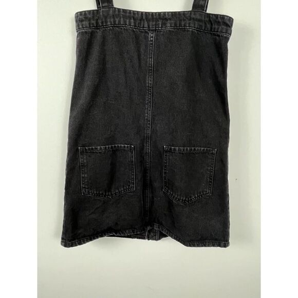 Urban Outfitters Denim Overall Black Jean Button Front Dress Size Small - Picture 7 of 8